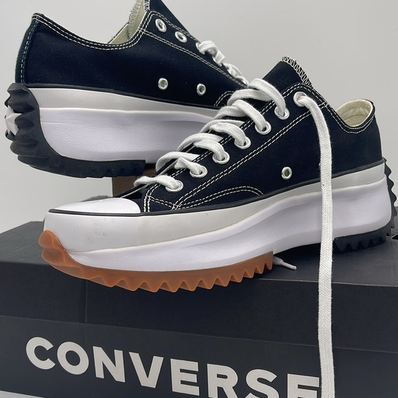 Converse Men’s RUN STAR HIKE OX BLACK/WHITE/GUM 168816C
Platforms Sneakers - Picture 10 of 16